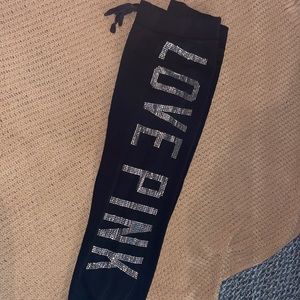 VS PINK black jogger sweats M